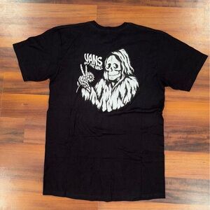 Vans Black Grim Reaper Graphic Tee Size Medium